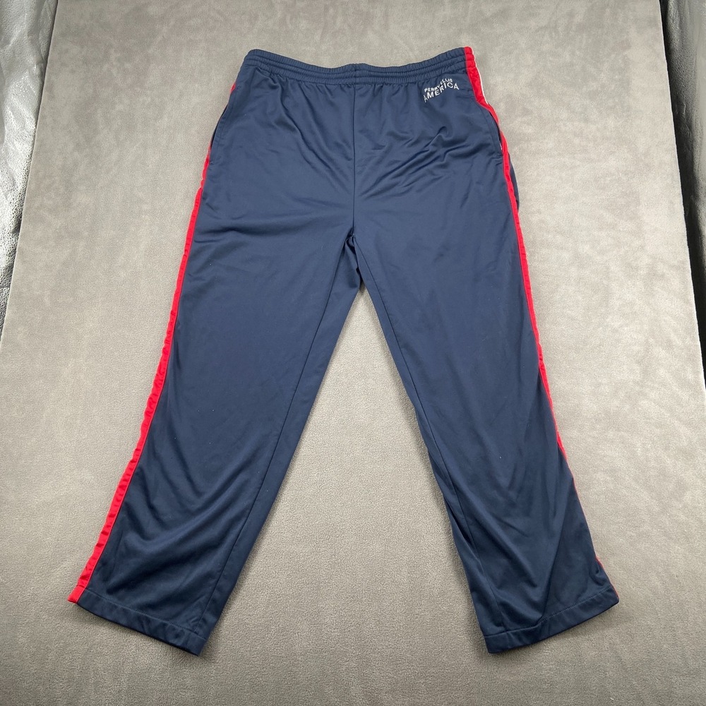 Vintage Y2K Perry Ellis America Active Baggy Sweatpants Sz Large Blue Striped